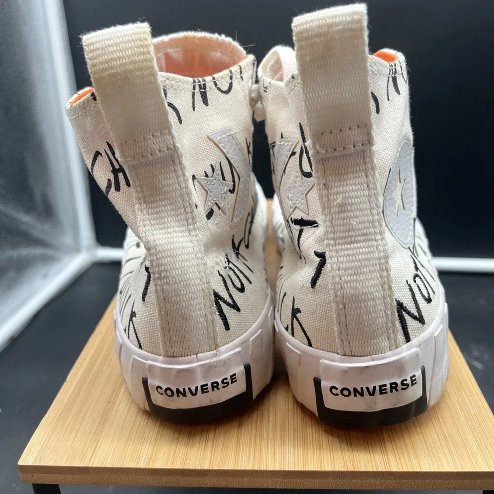 Converse All Star High Top Canvas Shoes Not a Chuck UNT1TL3D Kid Size 6 US White